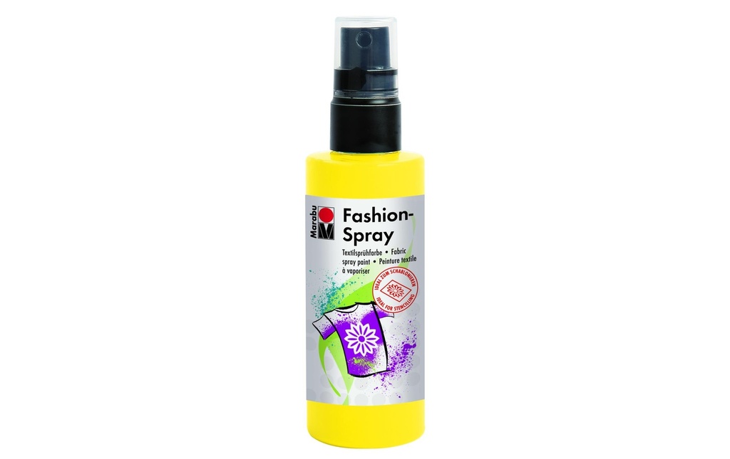Marabu Peinture pour textile Fashion Spray 100 ml, Jaune