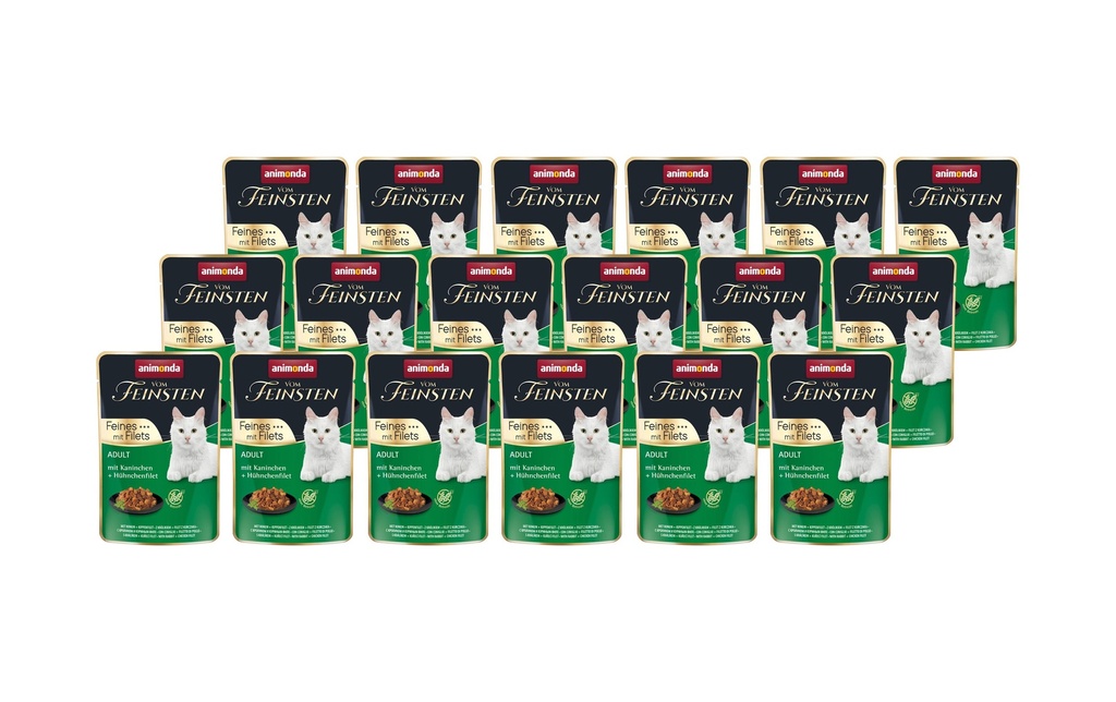 animonda Alimentation humide Vom Feinsten avec filet Canin & Poulet, 18 x 85 g