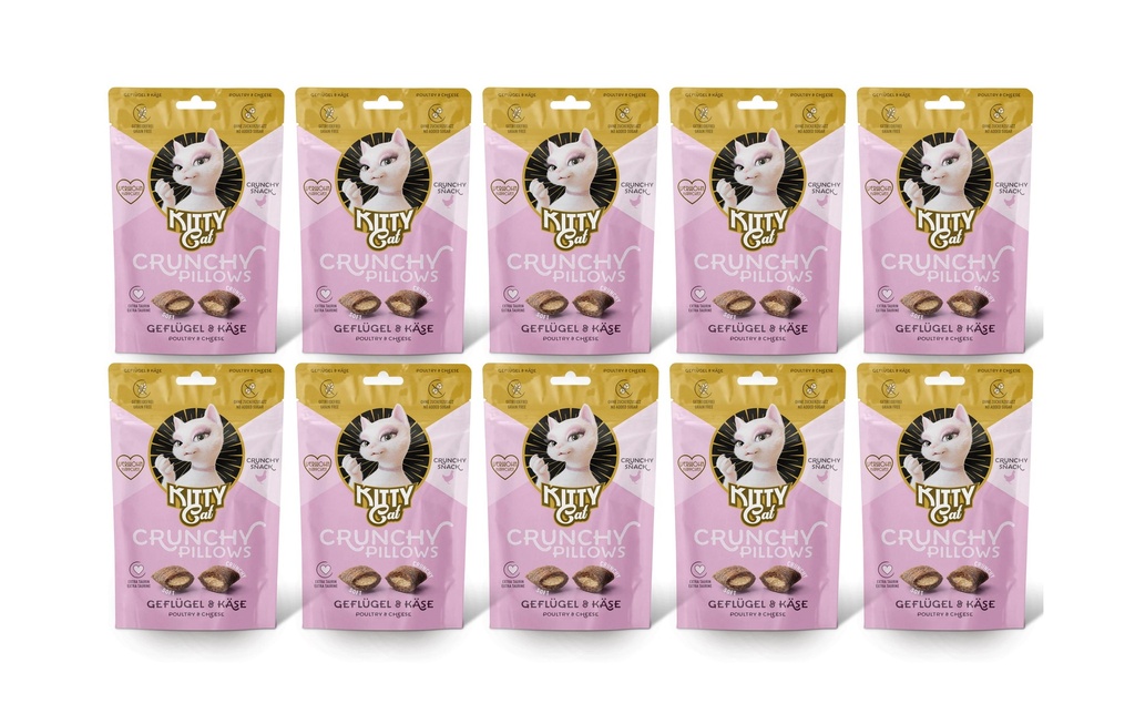 KITTY Cat KittyCat Crunchy Pillows volaille, fromage 10 x 60 g