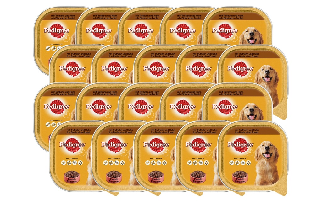Pedigree Alimentation humide Adulte avec dinde et poulet, 20 x 300 g