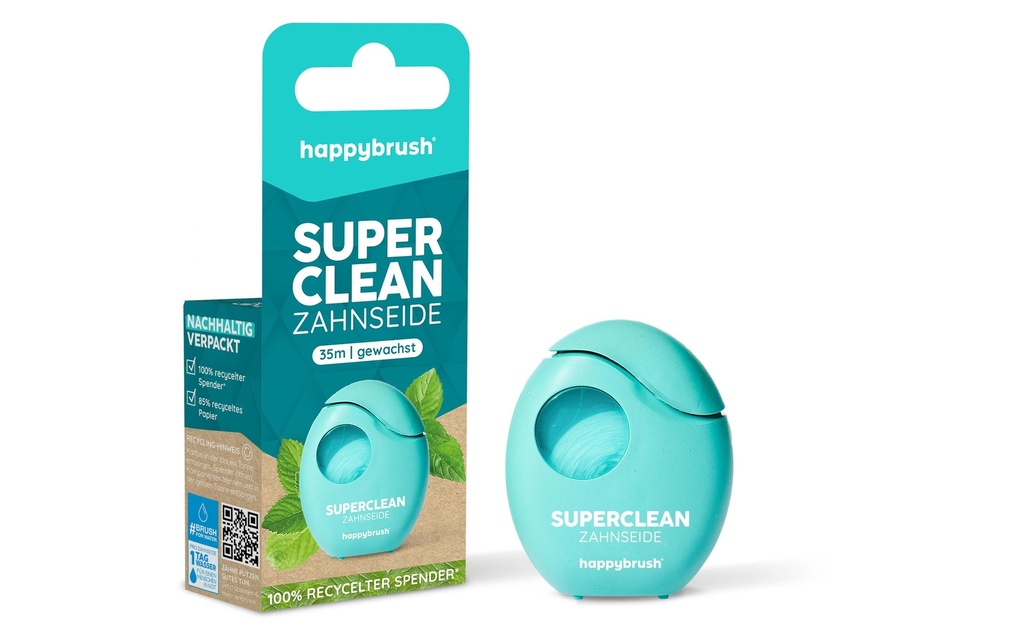 happybrush Fil dentaire Superclean 35 m