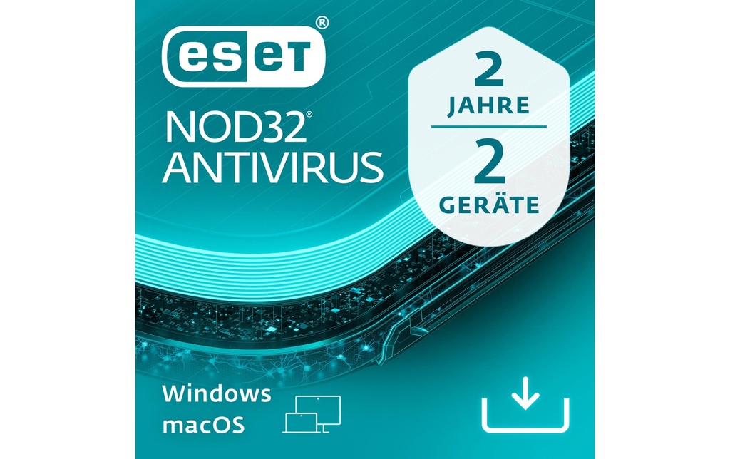 ESET NOD32 Antivirus Version complète, 2 utilisateurs, 2 ans