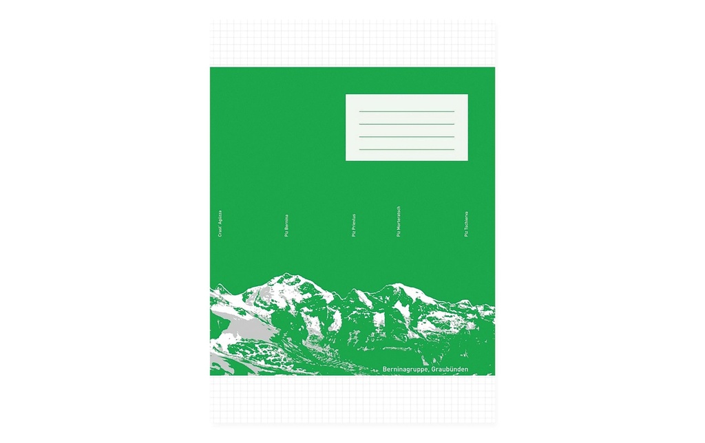 ingold-biwa Cahier d'école A4, À carreaux, Vert, 25 pièces