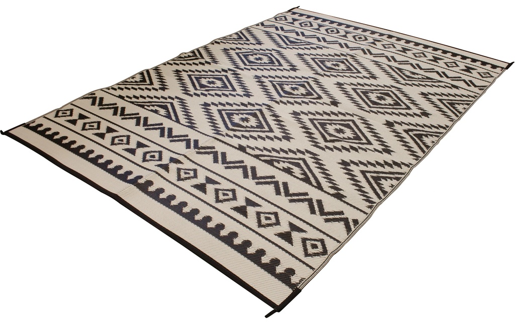 Eurotrail Tapis de tente Patio Mat 250 x 350 Noir/Blanc