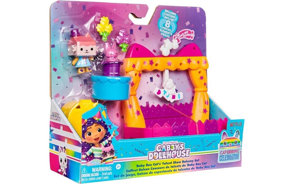 Spinmaster Gabby's Dollhouse Cat's Talent Show Balcony Set