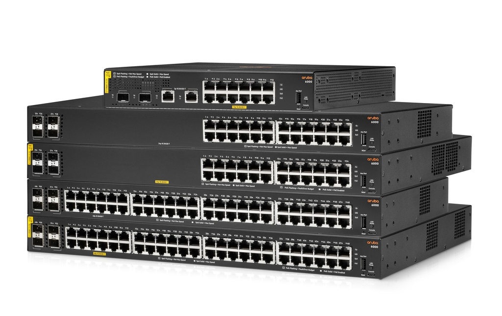 HPE Aruba Networking PoE+ Switch CX 6000 370W 52 Port