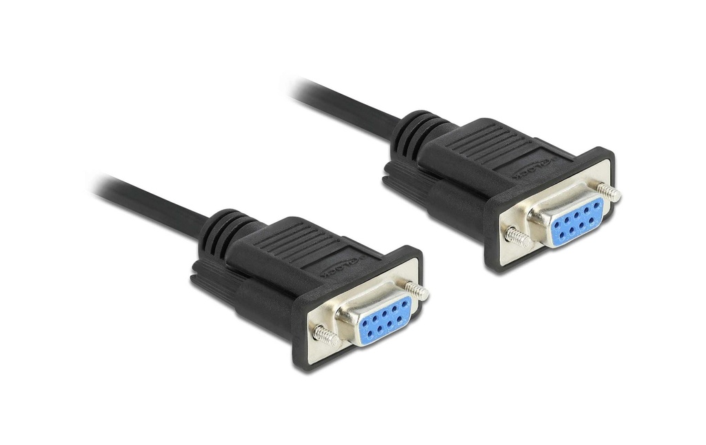 Delock Câble de raccordement RS-232 - RS-232 DB9 (f-f), null modem 2 m