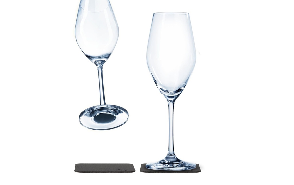Silwy Flûte à champagne de plein air Verres de cristal Set de 2