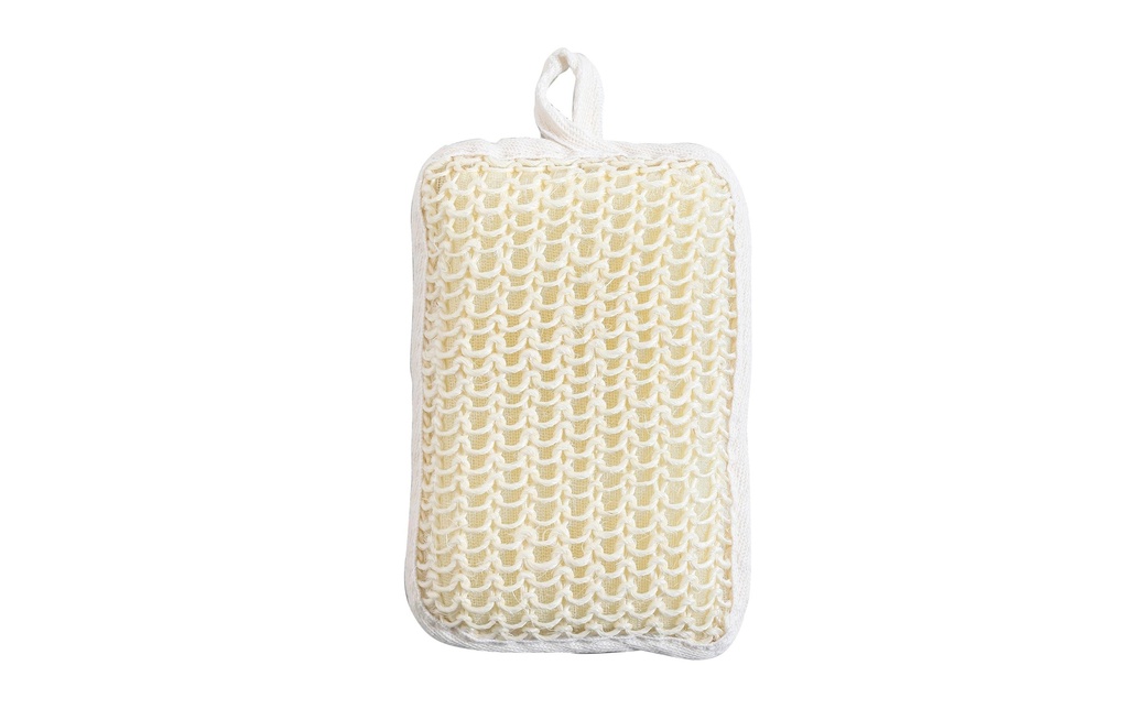 MSV Spugna esfoliante en sisal 18.5 x 10.5 cm, blanc