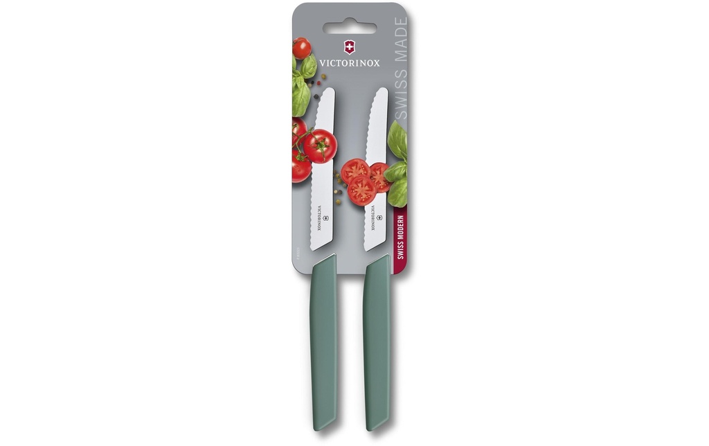 Victorinox Couteau de table Suisse Moderne 2 pièces, Sage