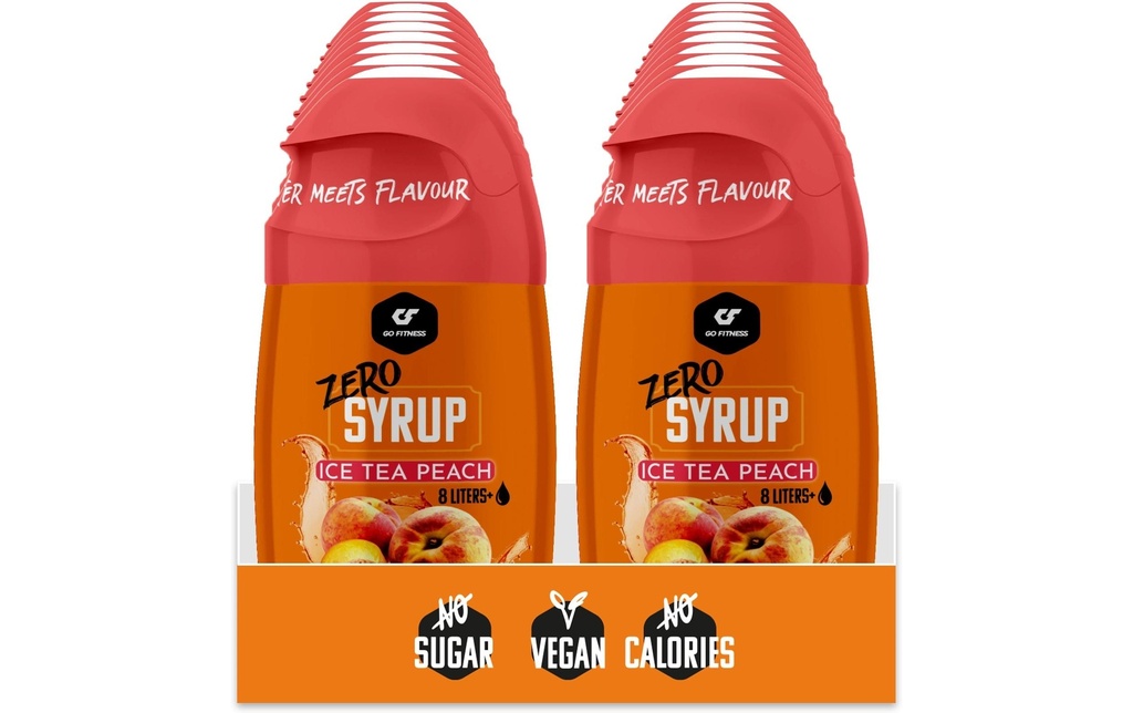 Go Fitness Zero Syrup – Ice Tea Peach, 16 x 65 ml Pêche 1040