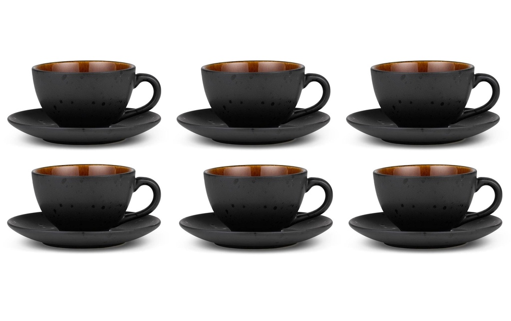 Bitz Tasse à café 240 ml, 6 Pièce/s, Noir/Brun