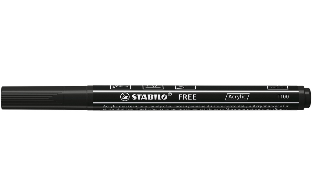 STABILO Marqueur acrylique Free Acrylic T100 Noir
