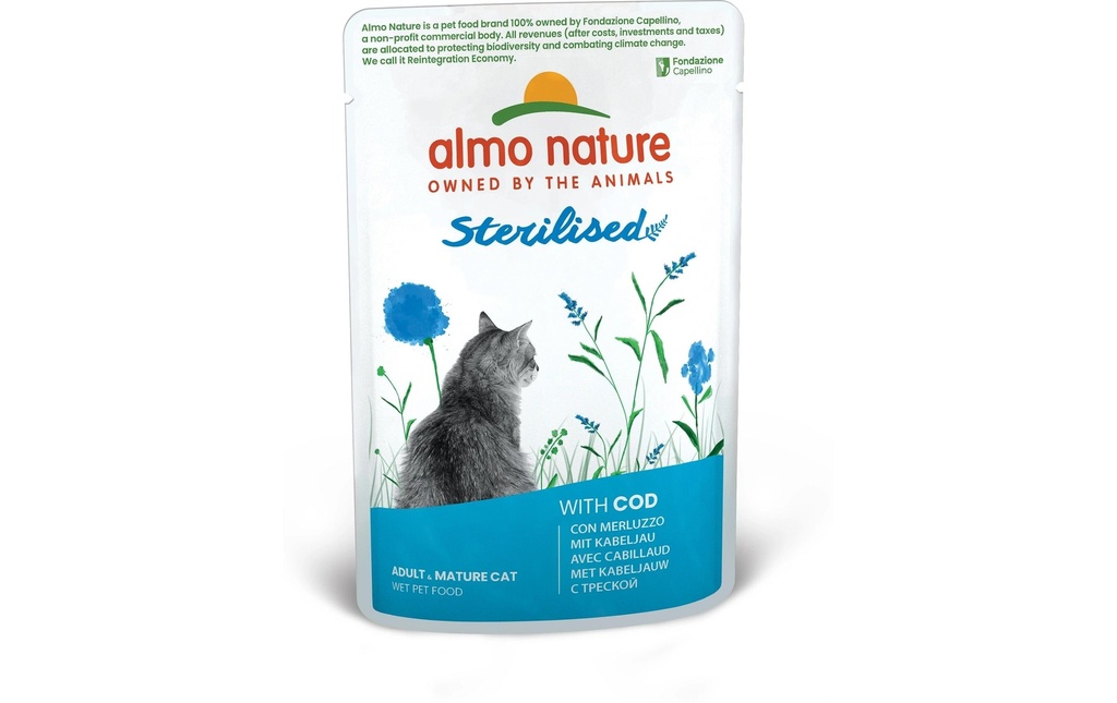 Almo Nature Holistic Functional Cat Sterilised avec cabillaud 70 g