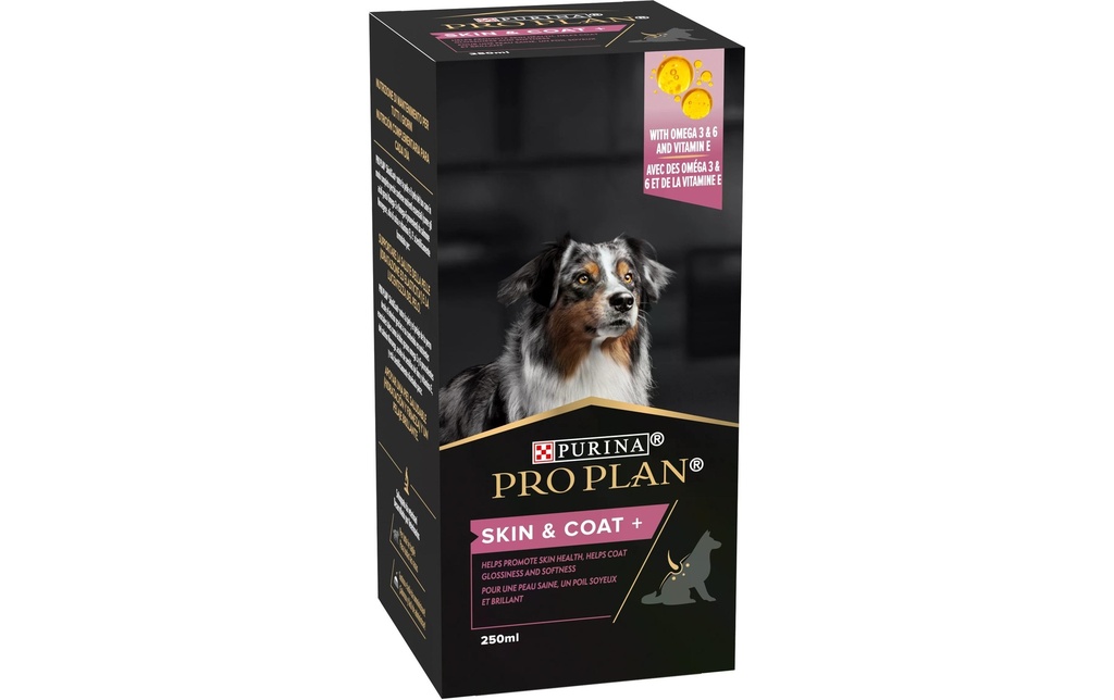 Purina Pro Plan Supplément alimentaire pour chiens Skin & Coat+ 250 ml