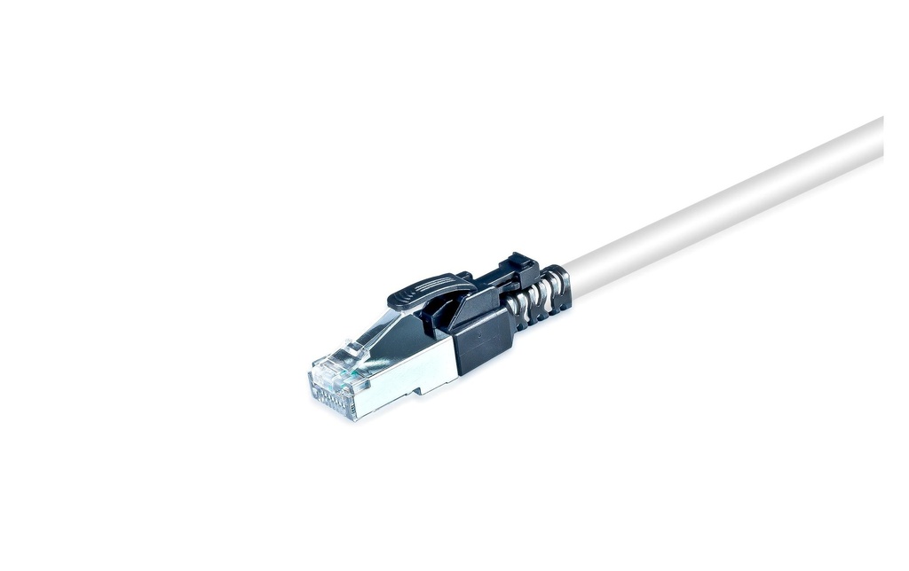 Wirewin Câble patch Securelock Cat 6A, S/FTP, 2.5 m, Gris