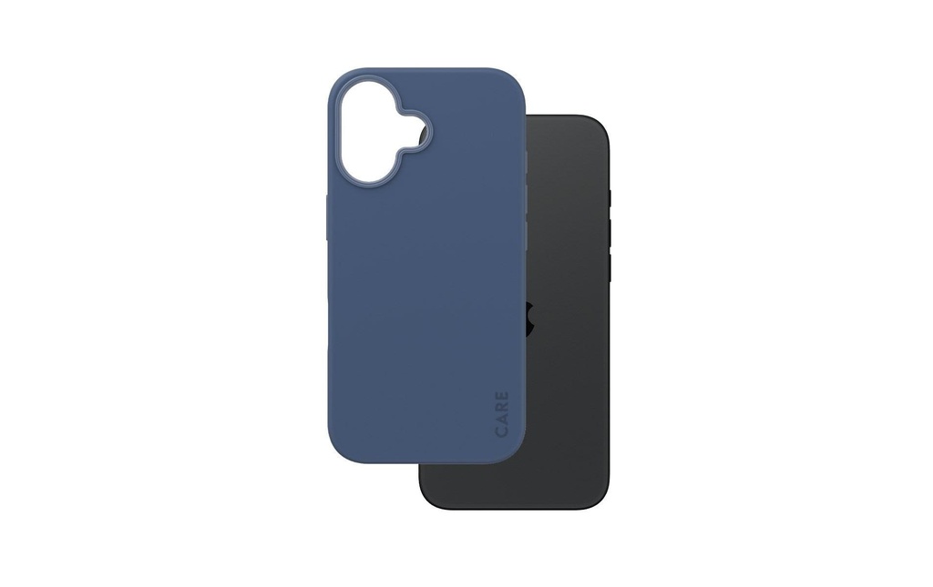 CARE Coque arrière Fashion iPhone 16 Bleu