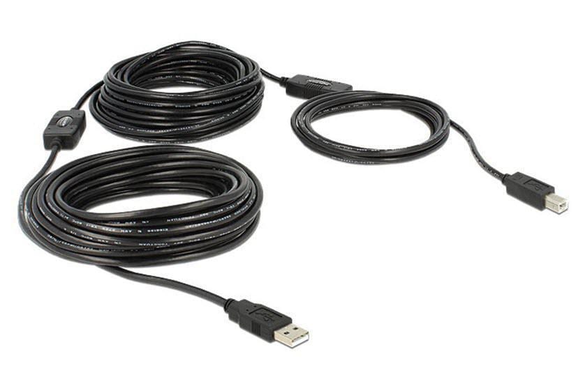 Delock Câble USB 2.0  USB-A - USB-B 20 m