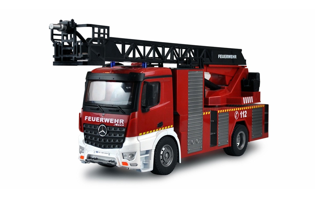Amewi Échelle tournante des pompiers Mercedes Benz Arocs RTR, 1:18