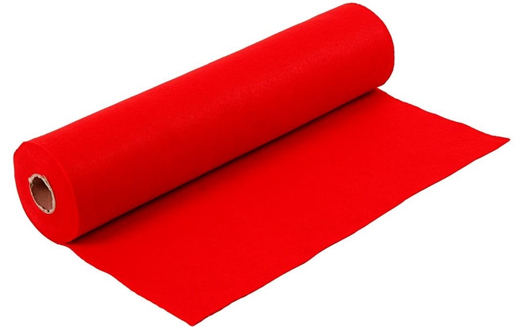 Creativ Company Feutre de bricolage 180-200 g, Rouge, 1 rouleau
