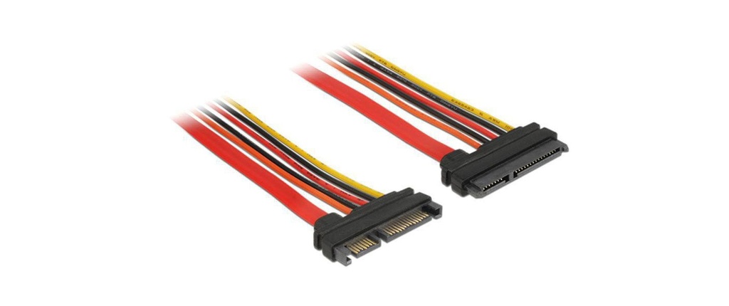 Delock Câble SATA3 3.3/5/12 Volt Rallonge 30 cm