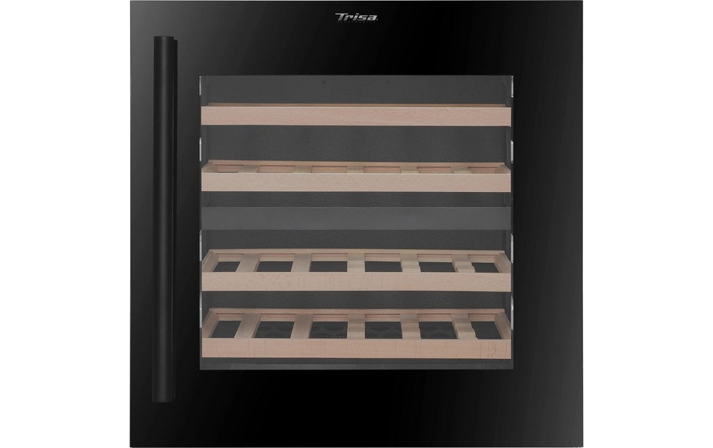 Trisa Refroidisseur à vin encastré Dual Zone Noir, Droite