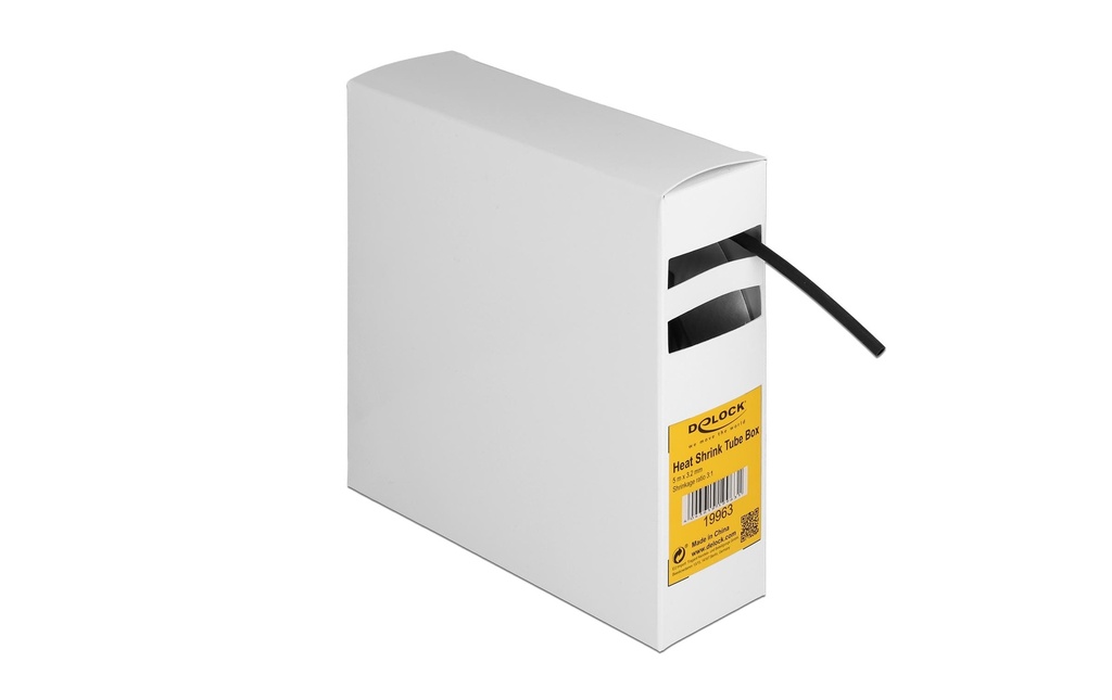 Delock Gaine thermorétractable Boîte avec colle intérieure, 5 m x 3.2 mm