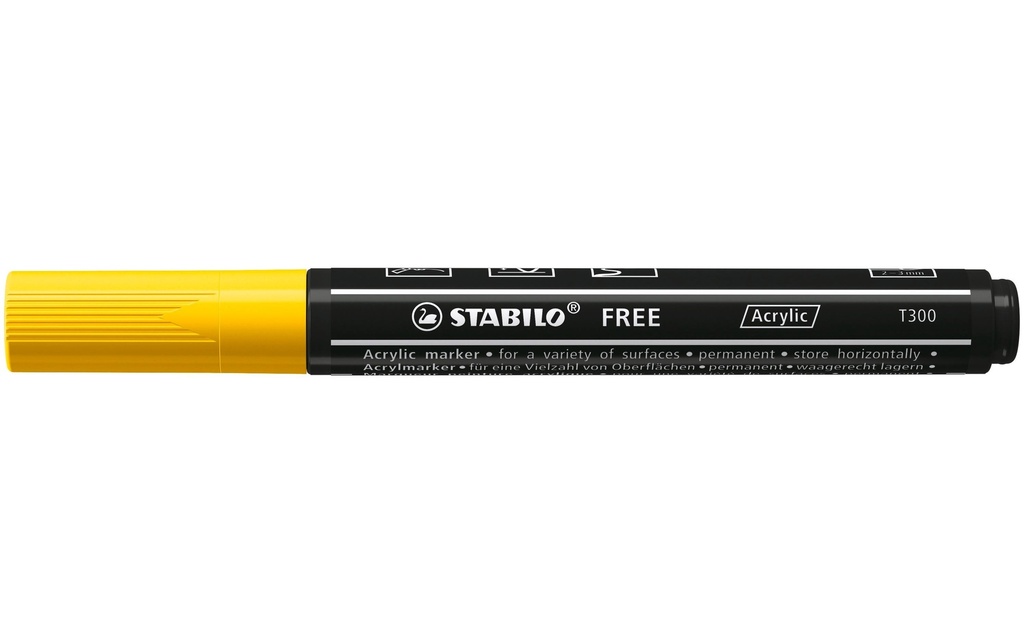 STABILO Marqueur acrylique Free Acrylic T300 Jaune