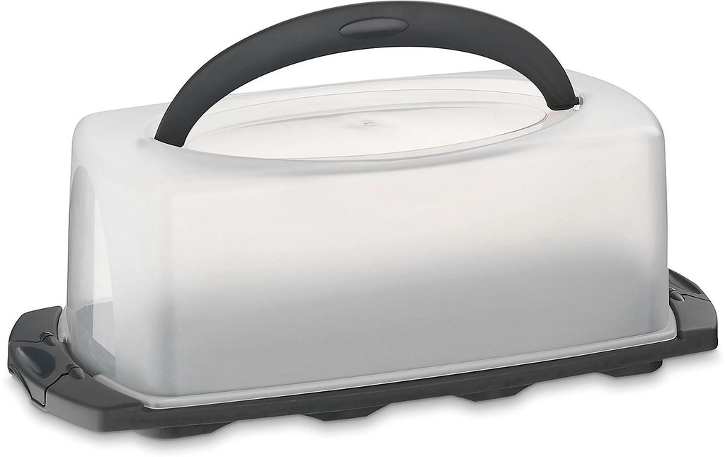 Kela Boîte de transport pour cake Deli Blanc/Gris foncé