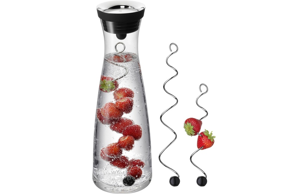 WMF Carafe avec 2 brochettes de fruits 1 l, Transparent