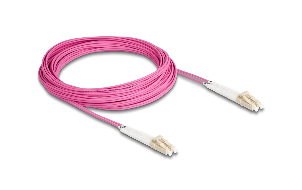 Delock Câble patch à fibre optique Multimode LC – LC, OM4, Duplex, 10 m
