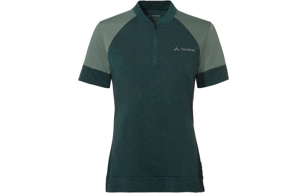 VAUDE Femmes T-Shirt Wo Altissimo Q-Zip deep pond Vert, Taille 36