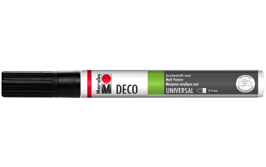 Marabu Marqueur acrylique Deco Painter 2 - 4 mm, Noir