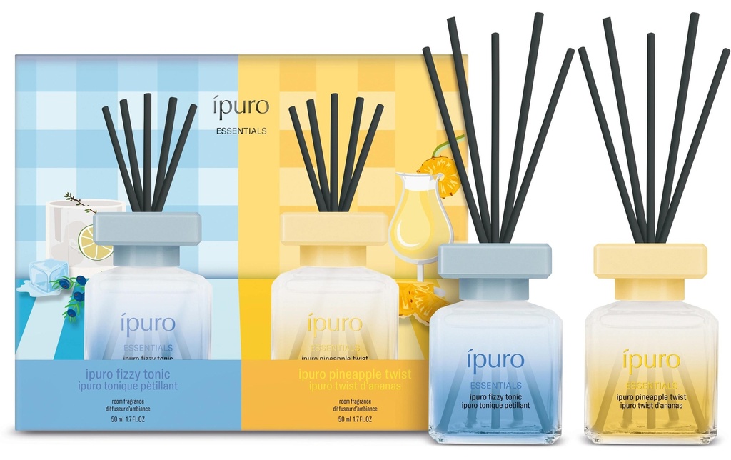 ipuro Bâtonnets parfumés Pineapple twist & Fizzy tonic 2 x 50 ml
