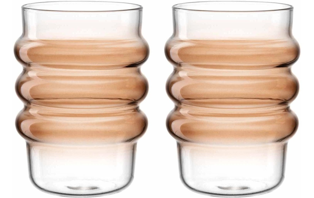 LEONARDO Verre Sole 440 ml, 2 pièces, abricot