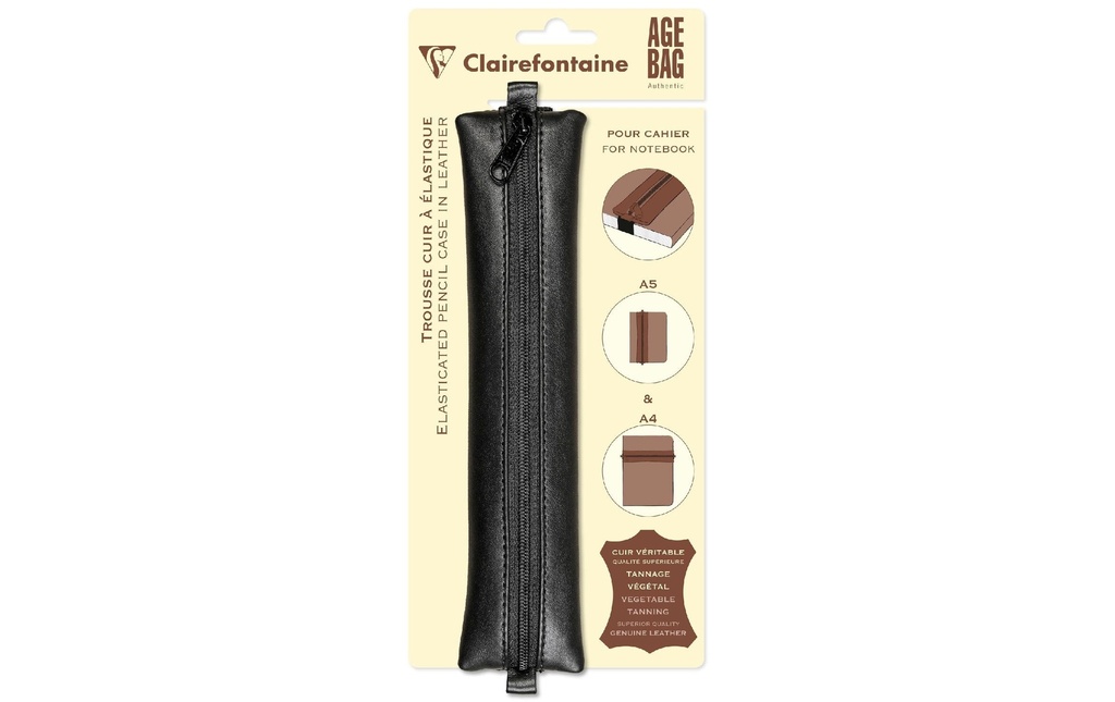 Clairefontaine Étui AgeBag Cuir noir