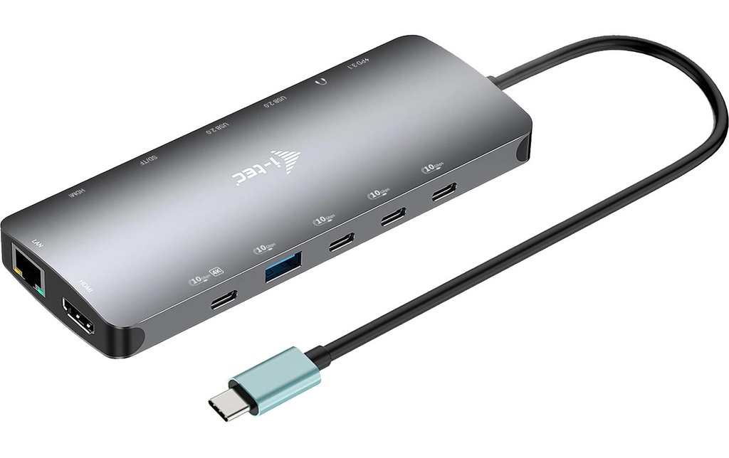 i-tec Station d'accueil Station d'accueil USB-C 3x Display, 2x HDMI 1x USB-C Video + PD 140 W