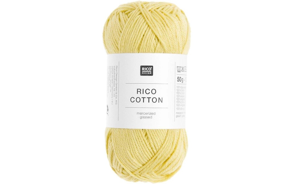Rico Design Fil de coton Vanille, 50 g, 125 m
