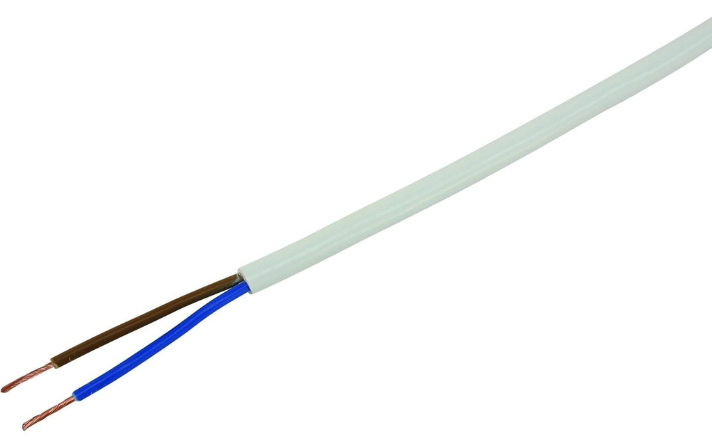 STEFFEN Câble d’installation TD 2 x 0.75 mm2 Blanc