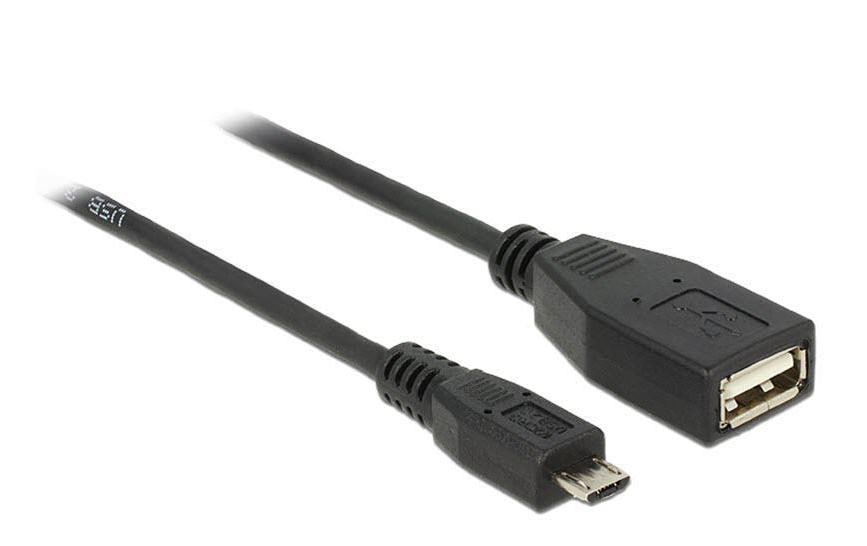 Delock Câble OTG USB  Micro-USB B - USB-A 0.5 m