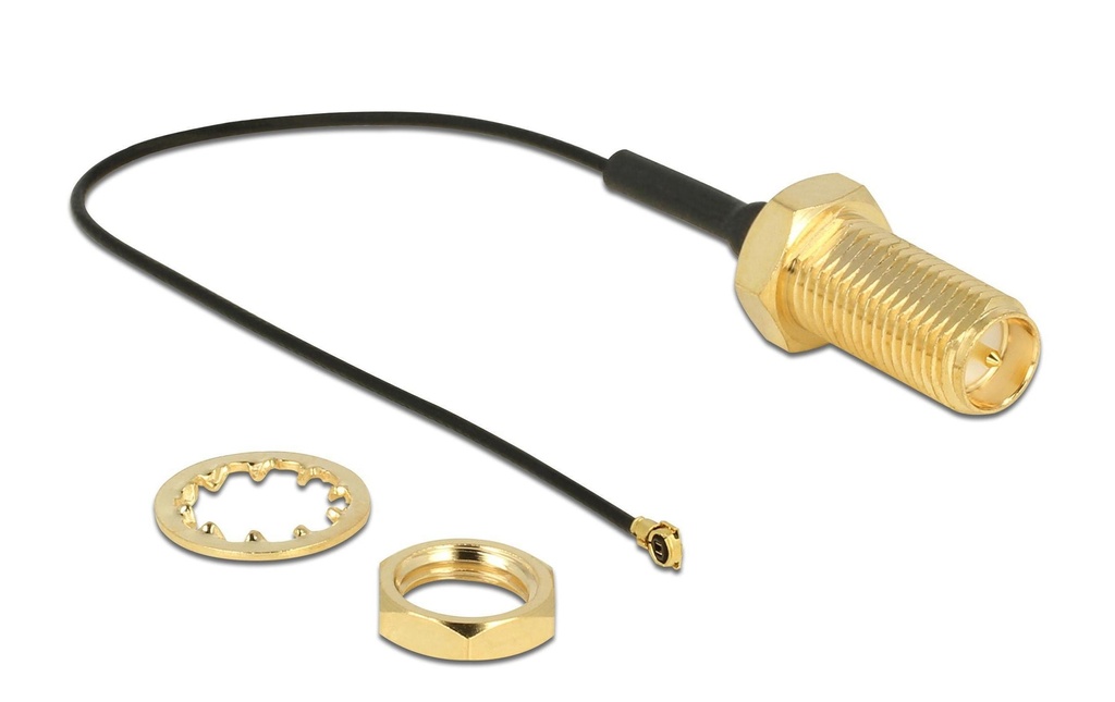 Delock Câbles d’antenne RP-SMA pour MHF-4, 10cm, pour l'installation