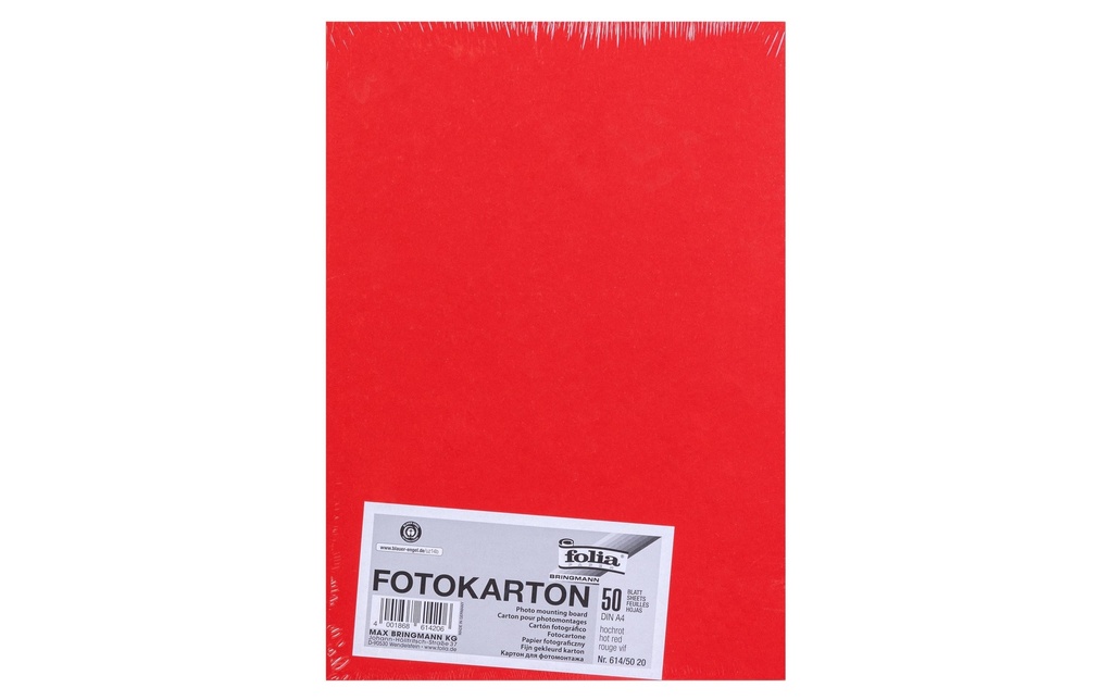 Folia Papier cartonné A4, 300 g/m², 50 feuilles, rouge vif