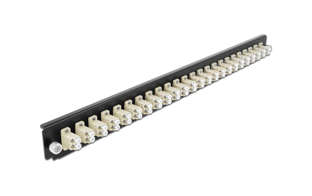 Delock Plaque de distribution Panneau avant 24 Port LC Duplex OM2 MM beige