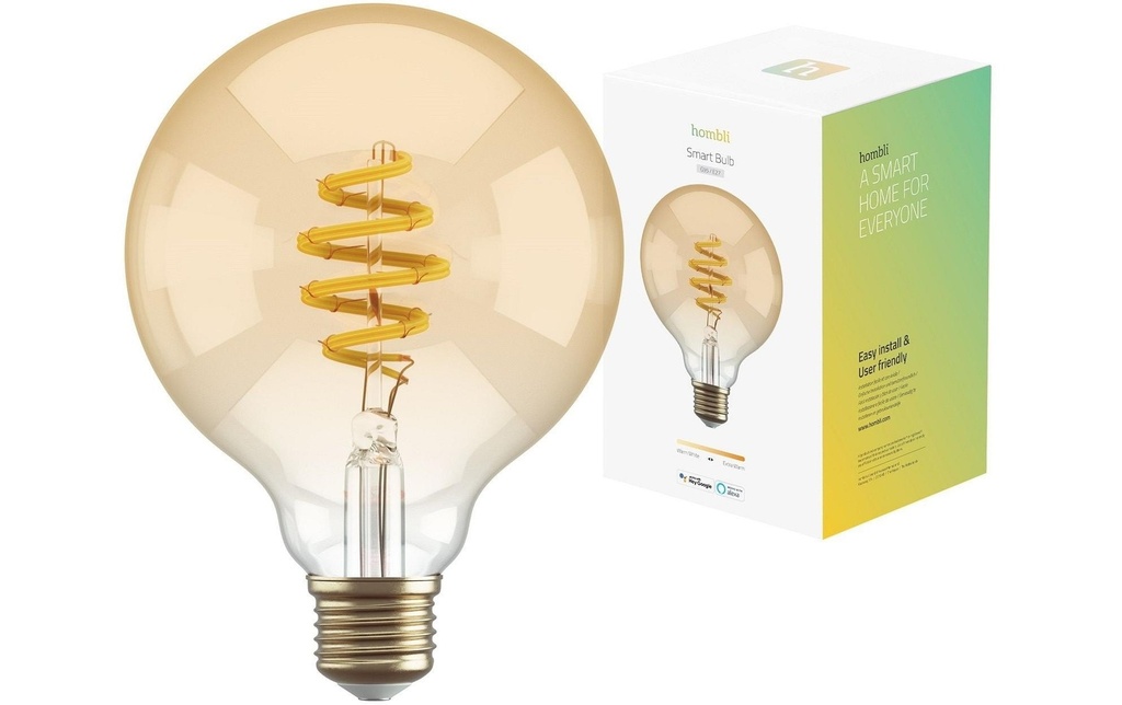 hombli Ampoules Smart Filament Bulb, E27, 5.5 W, ambre, globe