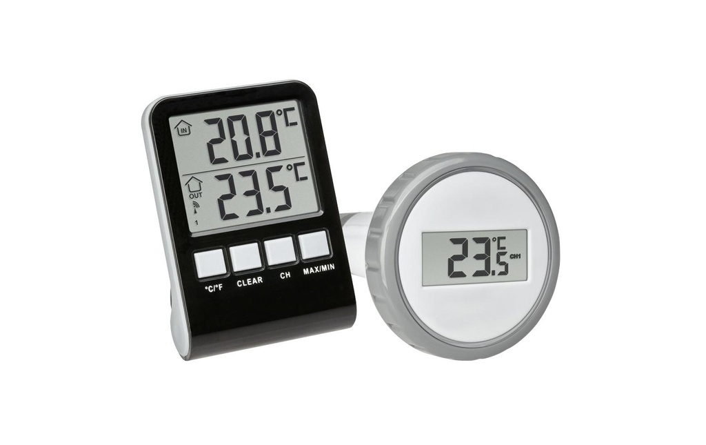 TFA Dostmann Thermomètre radio PALMA, pour la piscine