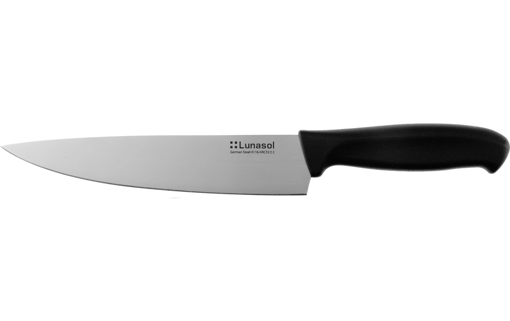 Lunasol Couteau de cuisine 20 cm, noir