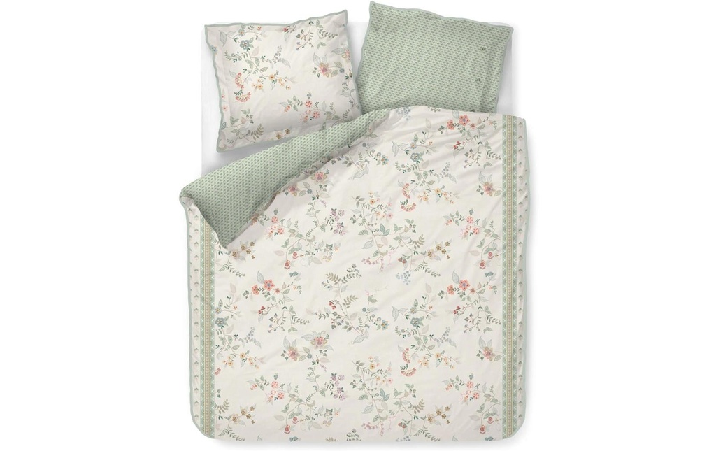PIP Studio Taie d’oreiller Kili Flower 65 x 100 cm, blanc / vert