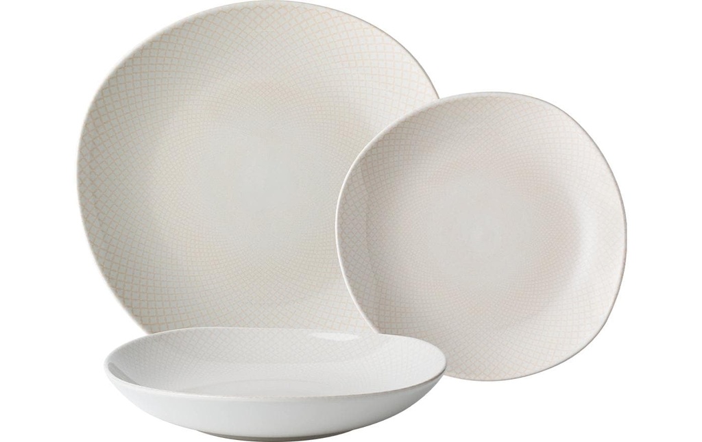 Lunasol Set d’assiettes Éléments de la structure organique du Nord 12 pcs.