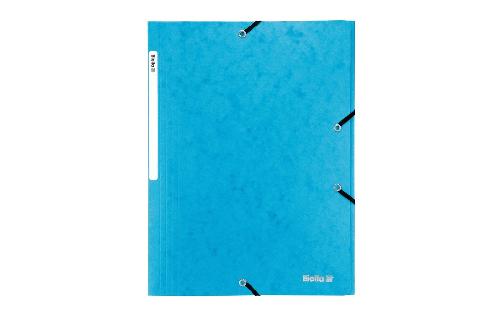 Biella Portfolio à ruban élastique A4 Carton, Bleu clair