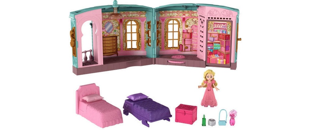 Mattel Wicked Petites poupées Jeu de chambre d'étudiant de Glinda 16 cm